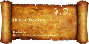 Hutka Dorina névjegykártya