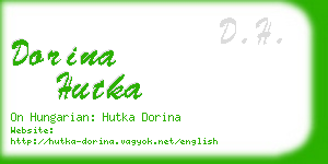 dorina hutka business card